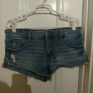 Free people denim shorts